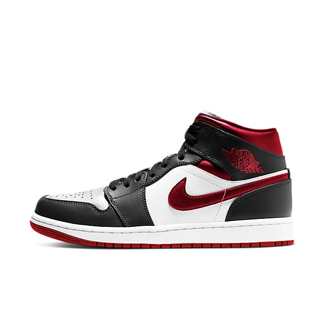 Jordan 1 Mid Gym Red Black White (554724-122) | Snrkickz