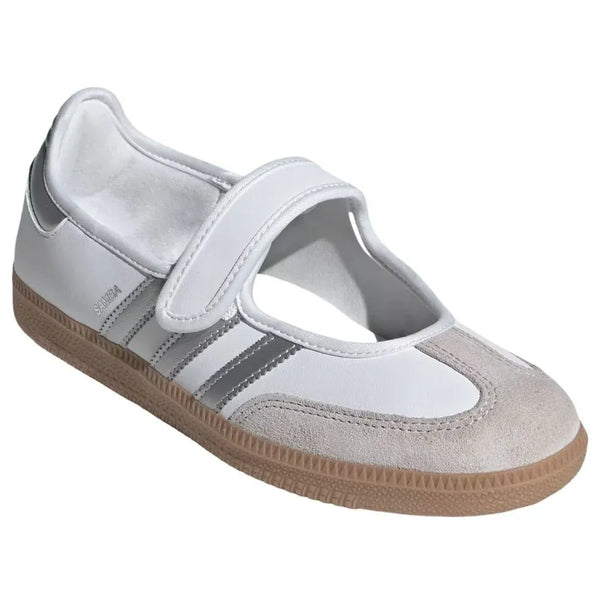adidas Samba Jane White Silver Metallic (Women's)