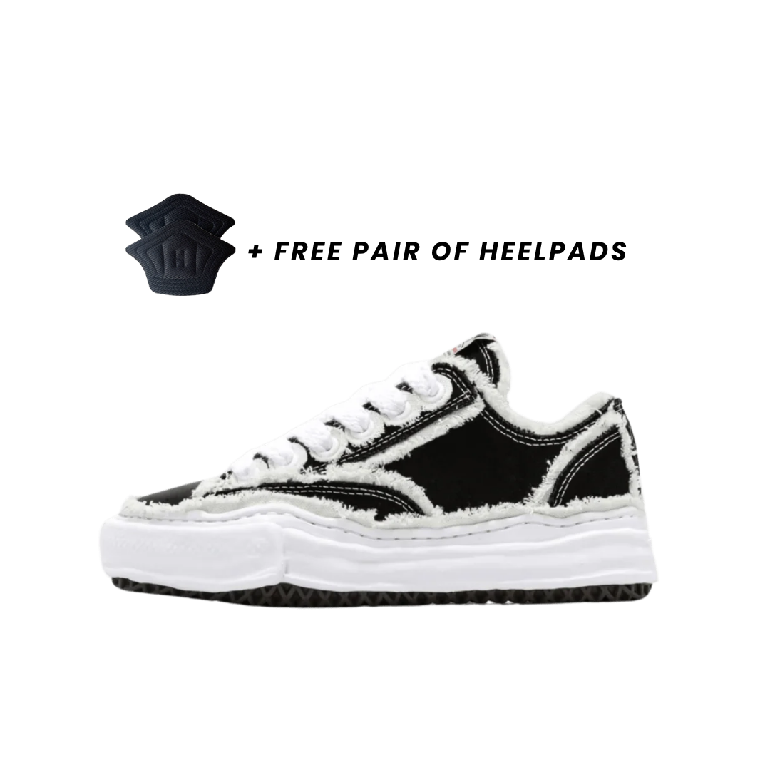 Maison Mihara Yasuhiro Peterson OG Sole Canvas Low Frayed Black