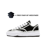 Maison Mihara Yasuhiro OG Sole Canvas Low Frayed Black | Gratis Verzen… 2