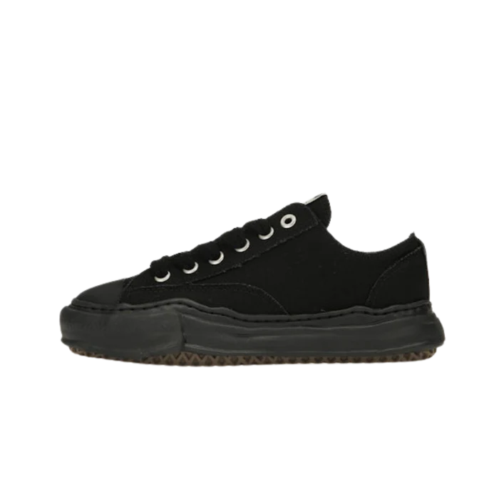 Maison Mihara Yasuhiro Peterson OG Sole Canvas Low Black Black (A01FW702-BLKBLK) | Gratis Verzending Snrkickz