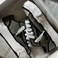 Maison Mihara Yasuhiro Peterson OG Sole Canvas Low Frayed Khaki Snrkickz 