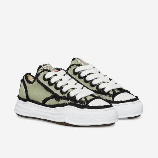 Maison Mihara Yasuhiro Peterson OG Sole Canvas Low Frayed Khaki Snrkickz