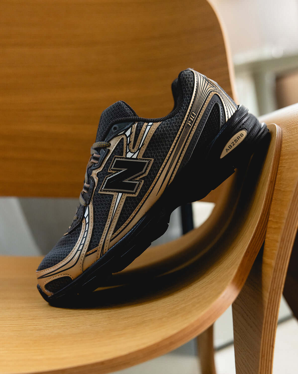 New Balance 740v2 Black Castlerock Gold Metallic