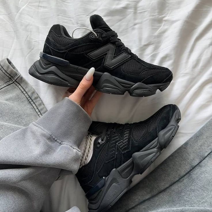 New Balance 9060 Triple Black Leather