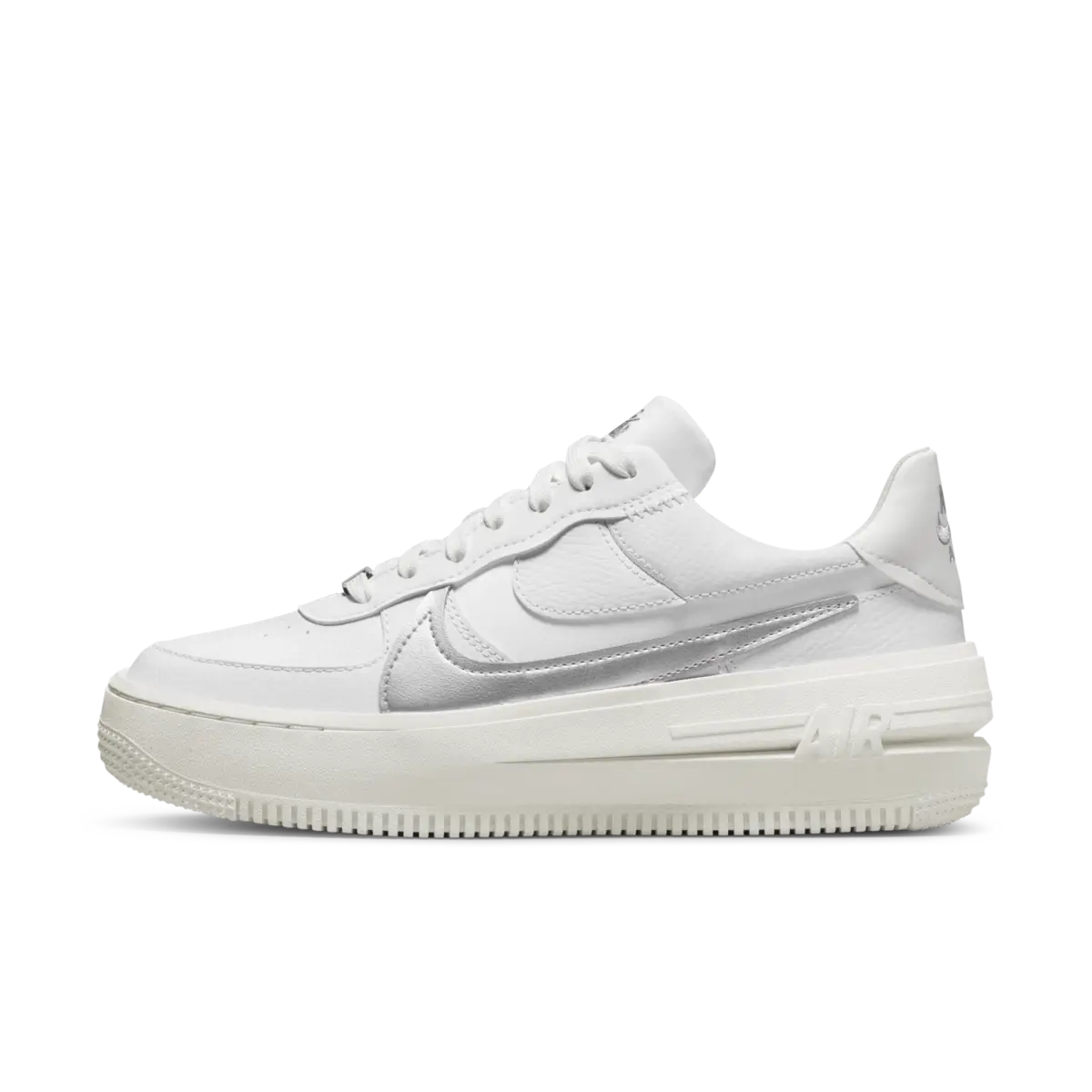 Nike Air Force 1 Low Platform Summit White Metallic Silver