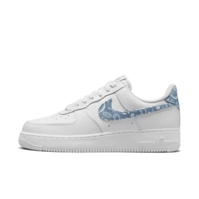 Nike Air Force 1 Low '07 Essential White Worn Blue Paisley
