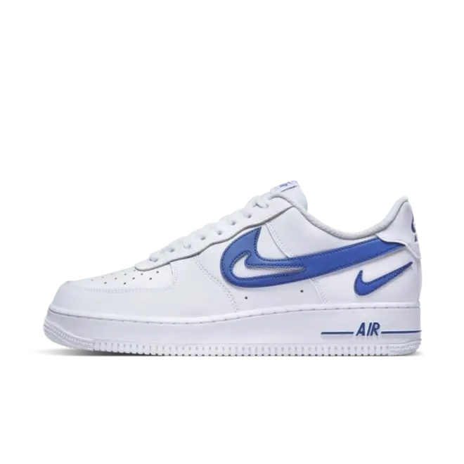 Nike Air Force 1 Low '07 FM Cut Out Swoosh White Game Royal
