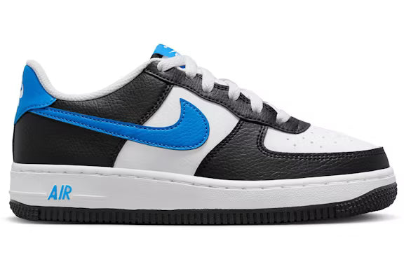 Nike Air Force 1 Low White Black Light Photo Blue (GS) (FN8008-001) | Snrkickz