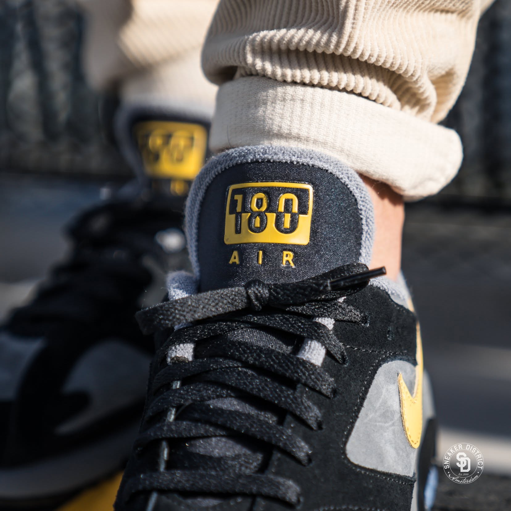 Nike Air Max 180 Cool Grey Black Wheat Gold