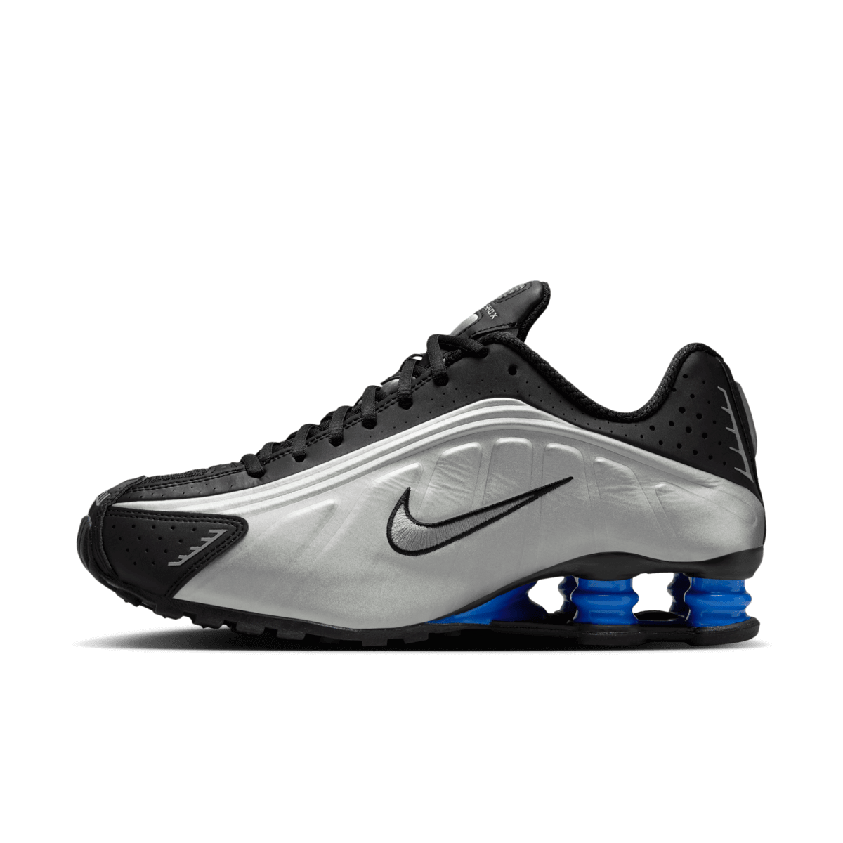 Nike Shox R4 Metallic Silver Black Racer Blue