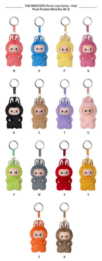 Pop Mart Labubu The Monsters Pin for Love Series Vinyl Plush Pendant (N-Z)