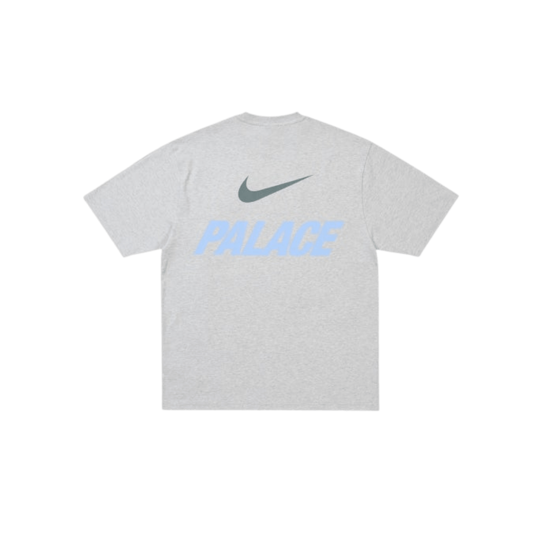 Palace x Nike Font Swoosh T-Shirt Grey Marl