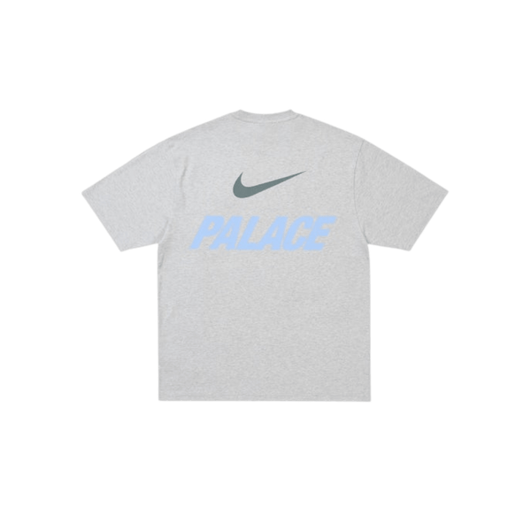 Palace x Nike Font Swoosh T-Shirt Grey Marl