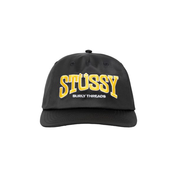Stussy Mid Depth Burly Threads Snapback Black