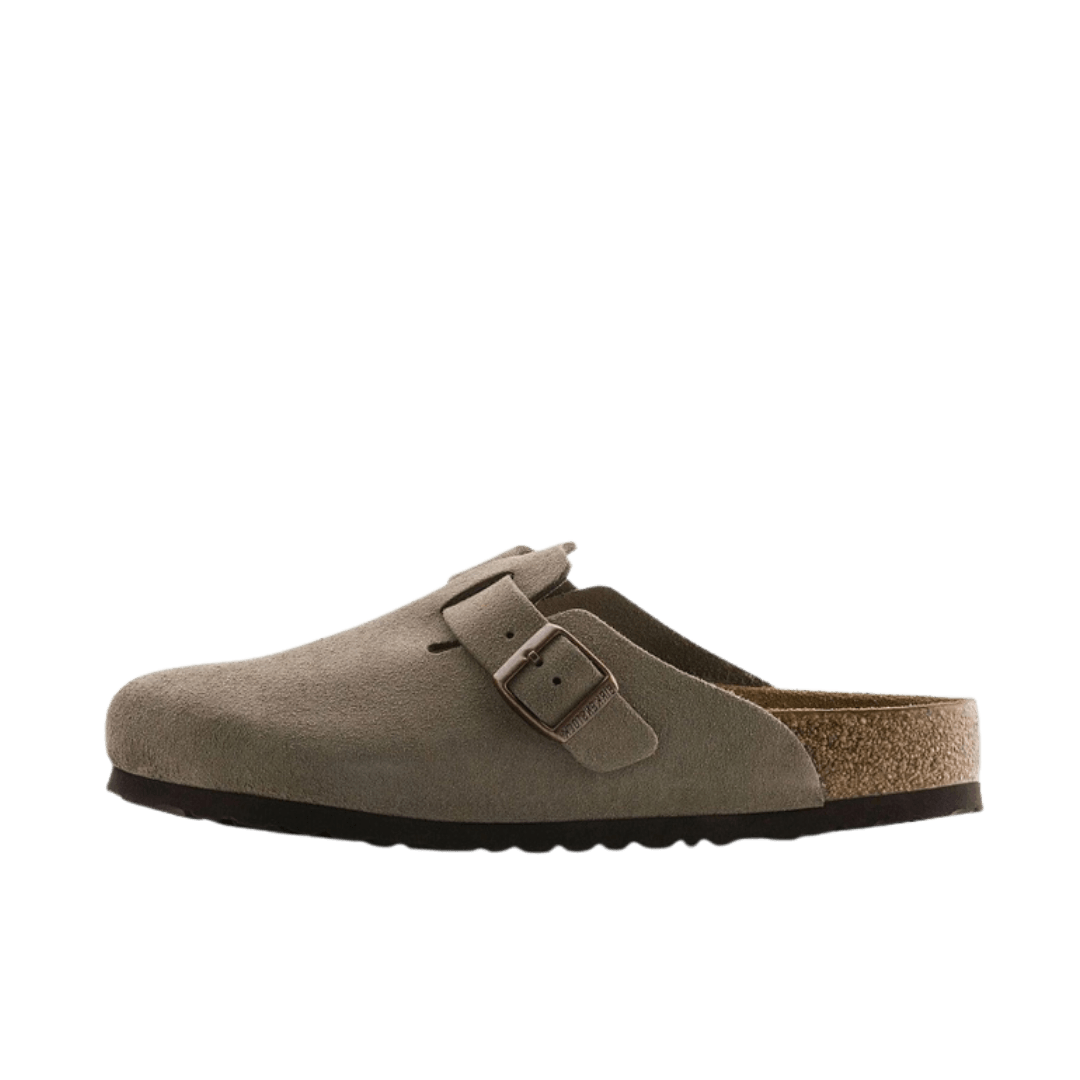 Birkenstock Boston Soft Footbed Suede Taupe