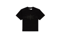Sp5der Rhinestone Silk Tee Black | Snrkickz