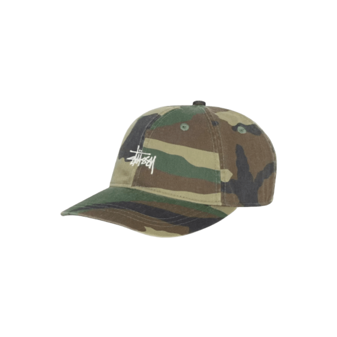 Stussy Basic Washed Cap Woodland Camo