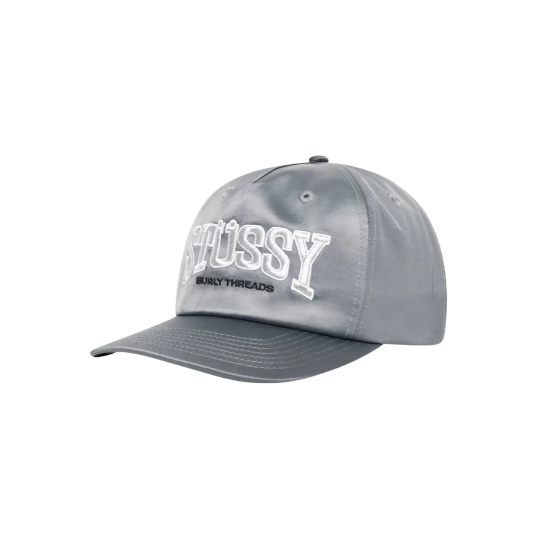 Stussy Mid Depth Burly Threads Snapback Grey