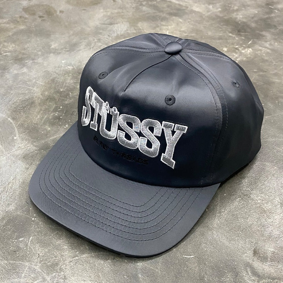 Stussy Mid Depth Burly Threads Snapback Grey