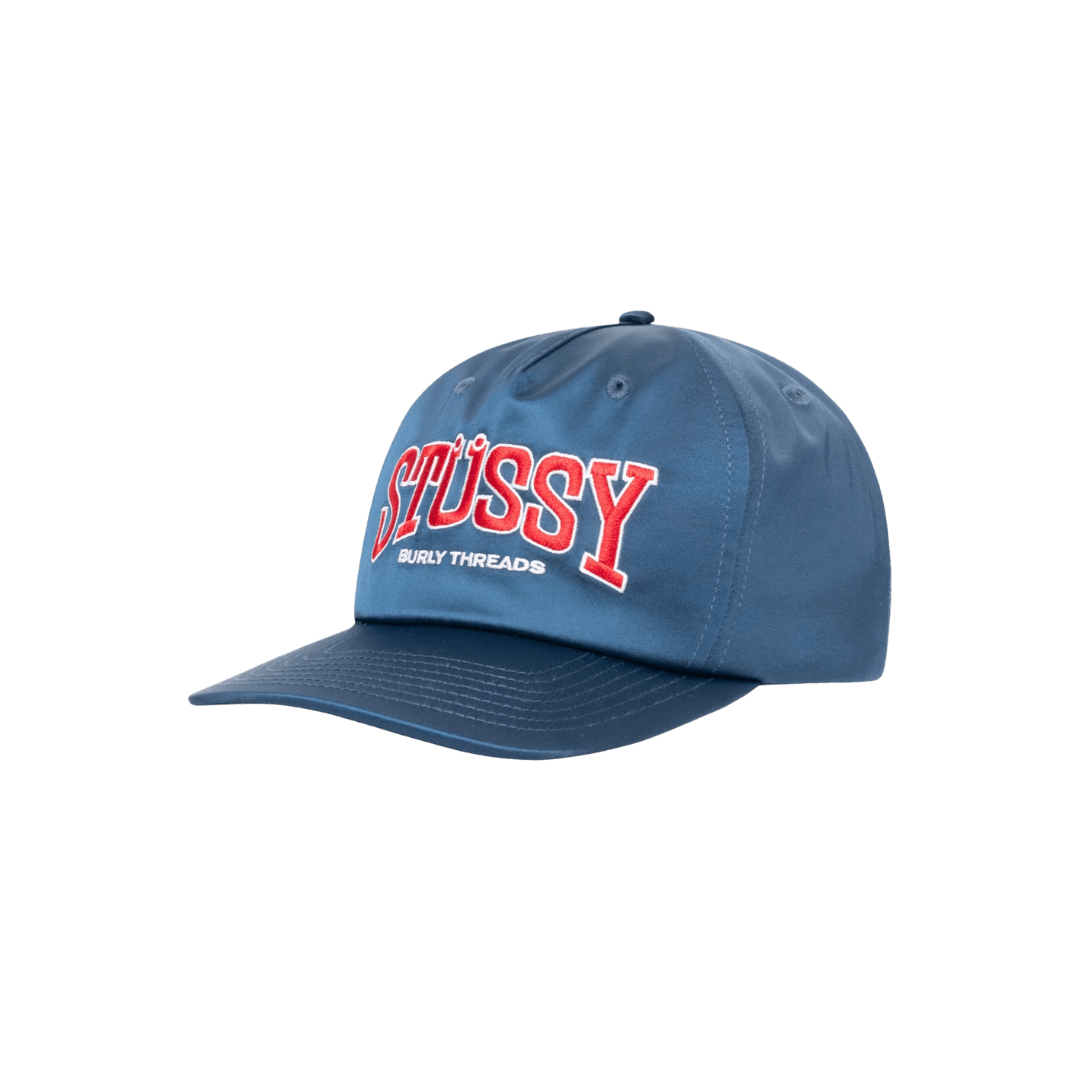 Stussy Mid Depth Burly Threads Snapback Navy