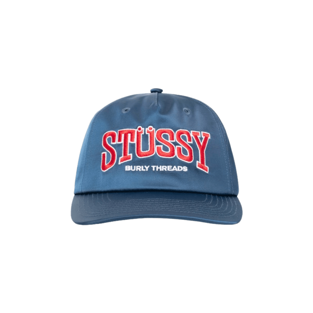 Stussy Mid Depth Burly Threads Snapback Navy
