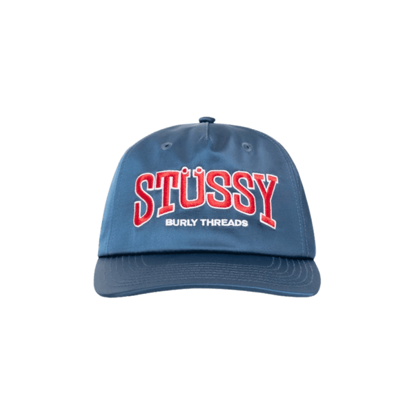 Stussy Mid Depth Burly Threads Snapback Navy