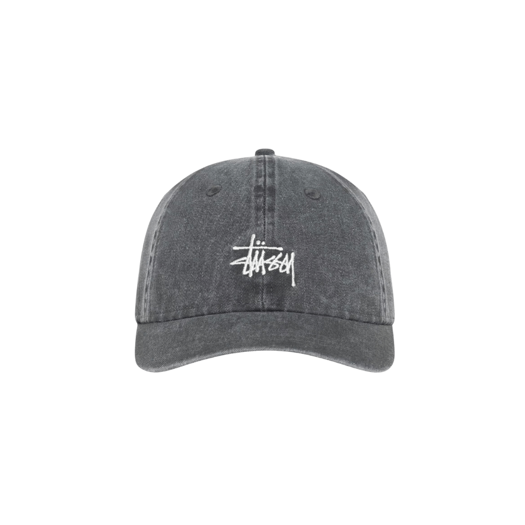 Stussy Washed Basic Cap Cap Washed Charcoal