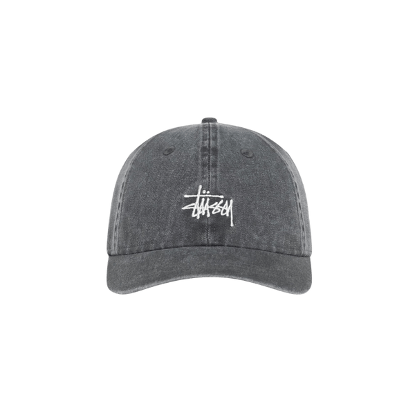 Stussy Washed Basic Cap Cap Washed Charcoal