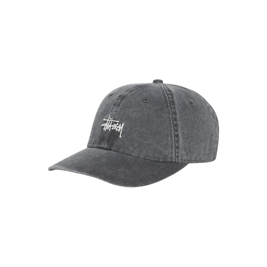 Stussy Washed Basic Cap Cap Washed Charcoal