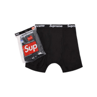 Supreme Hanes Boxer Briefs (4 Pack) Black | Snrkickz