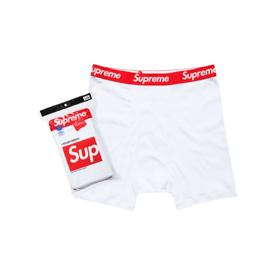 Supreme Hanes Boxer Briefs (4 Pack) White Snkickz