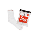 Supreme Hanes Crew Socks (4 Pack) White | Snrkickz