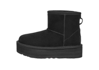 UGG Classic Mini Platform Boot Black (Kids) (1143700K-BLK) | Snrkickz