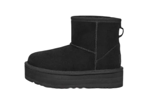 UGG Classic Mini Platform Boot Black (Kids) (1143700K-BLK) | Snrkickz