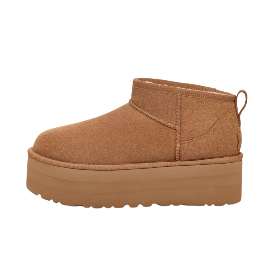 UGG Classic Ultra Mini Plateau-Schuhe in Kastanienbraun