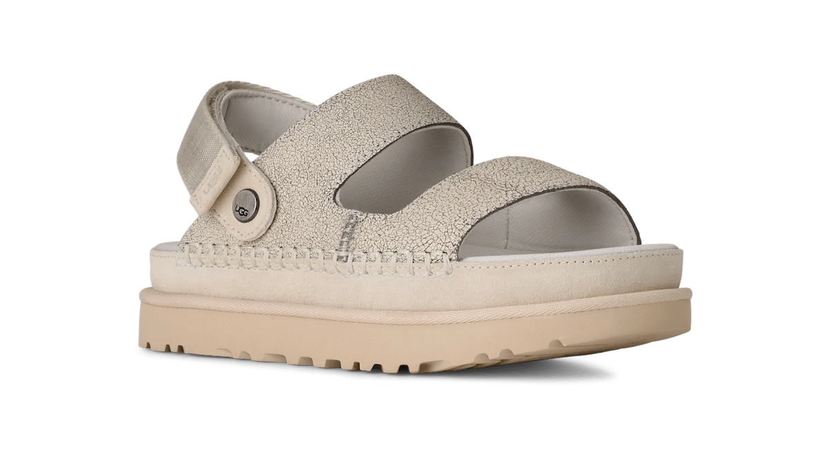UGG Goldenstar Crackle Glide Sandal Crackle White (1177852-CRCK) | Snrkickz 2