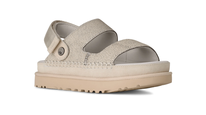 UGG Goldenstar Crackle Glide Sandal Crackle White (Women's)