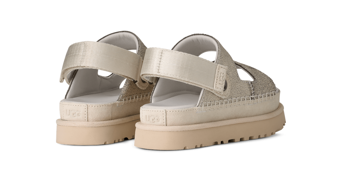 UGG Goldenstar Crackle Glide Sandal Crackle White (1177852-CRCK) | Snrkickz 3
