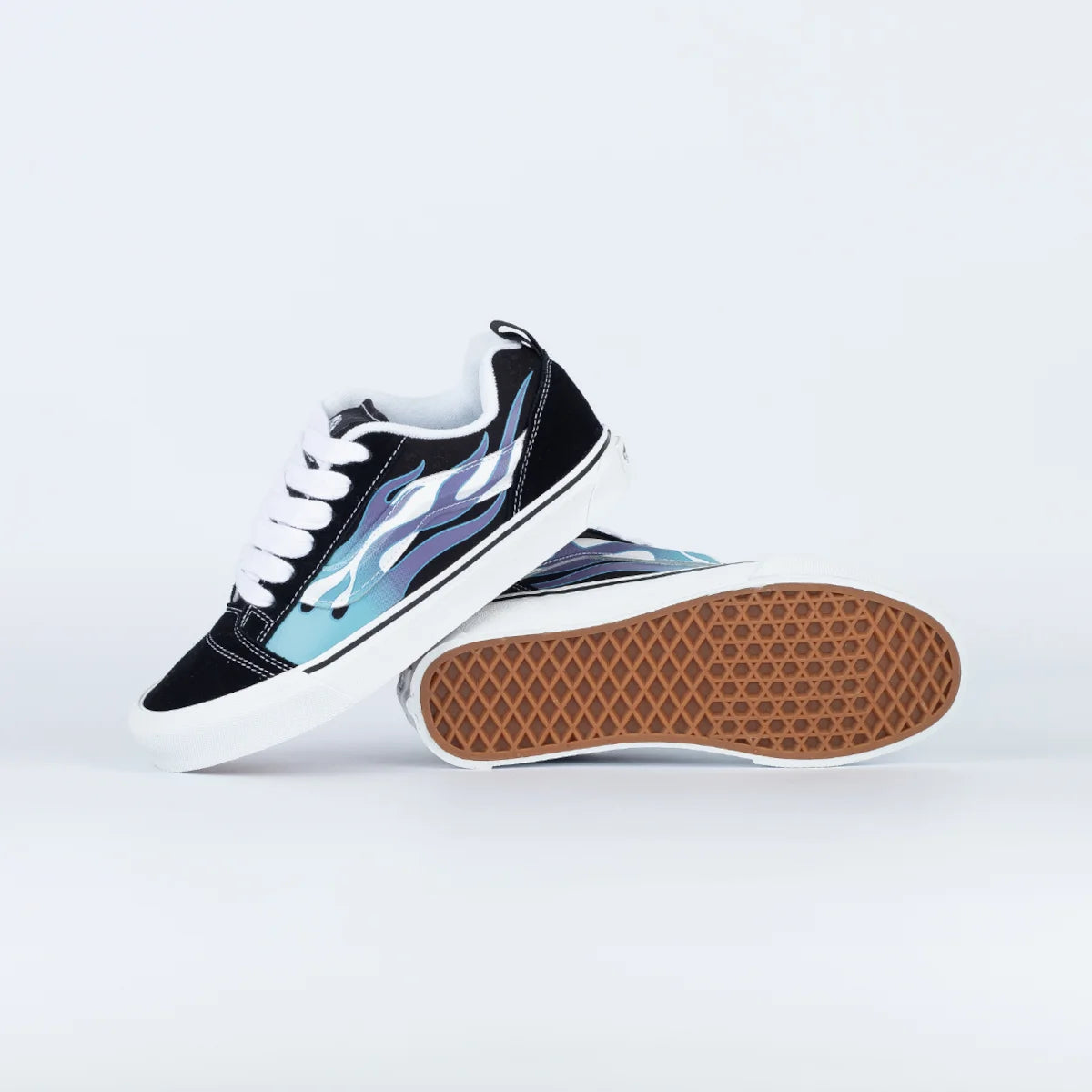 Vans Knu Skool Black Blue Flame