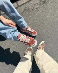 Vans Pearilized Pack on feet