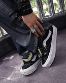 Vans Premium Old Skool 36 Metagirl Buckle Black White snrkickz 2