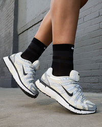 Nike P-6000 White Metallic Silver Black