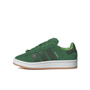 Adidas Campus 00s Minecraft Creeper (GS) – zijaanzicht van de sneaker met groene creeper-accenten en zwarte suède basis via Snrkickz