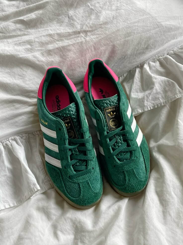 Adidas Gazelle Indoor Collegiate Grün Lucid Pink