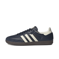 JS3938 adidas Samba OG Night Navy Gum – vooraanzicht sneaker in Night Navy/Gum met Normaal / True to size pasvorm