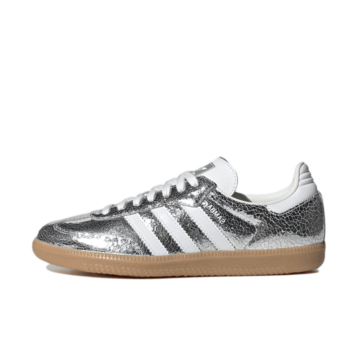 adidas Samba OG Silver Metallic Cracked Leather