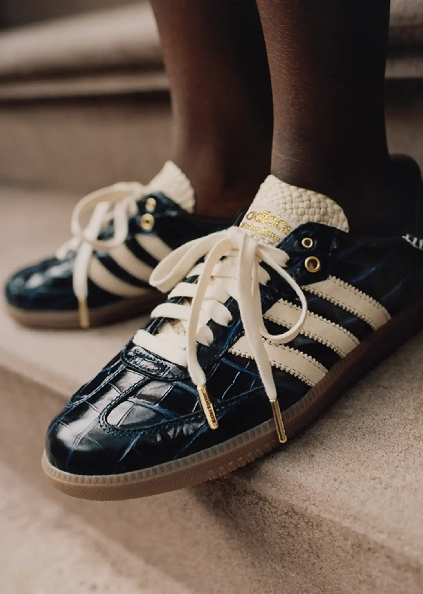 Adidas Samba Wales Bonner Marine Krokodil