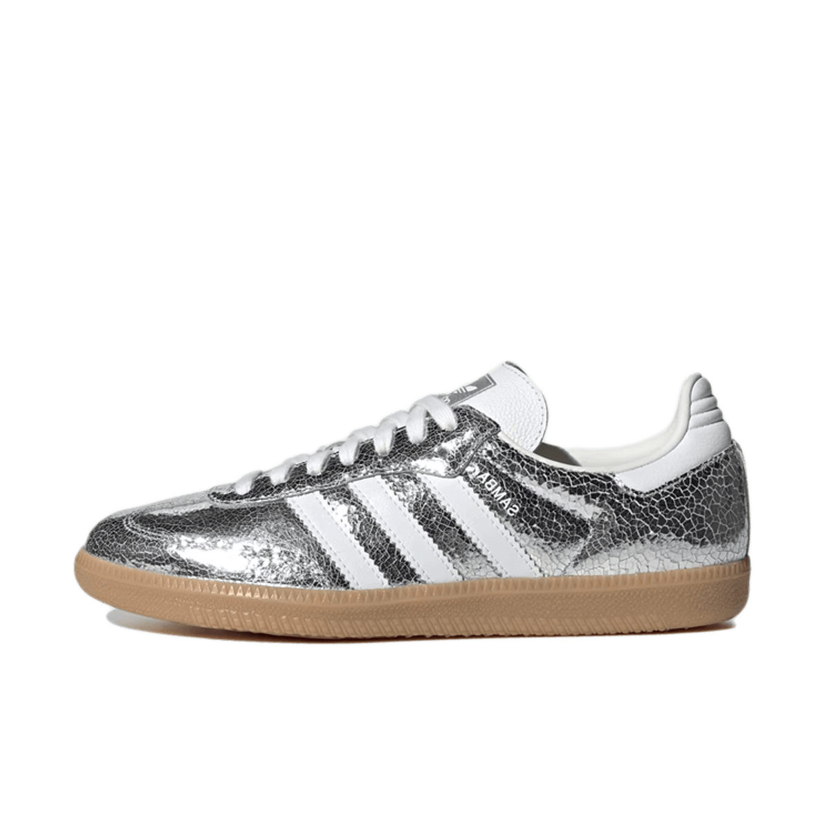 adidas Samba OG Silver Metallic Cracked Leather