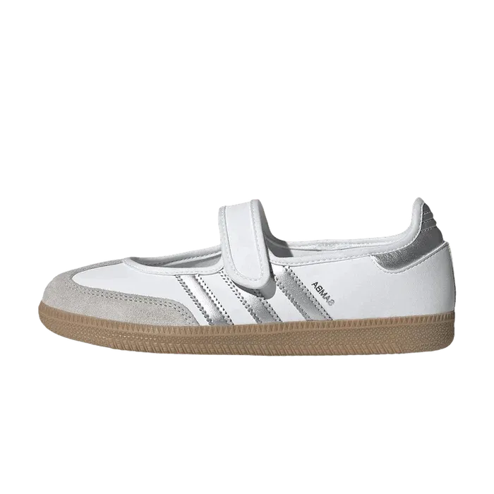 adidas Samba Jane White Silver Metallic (Women's)